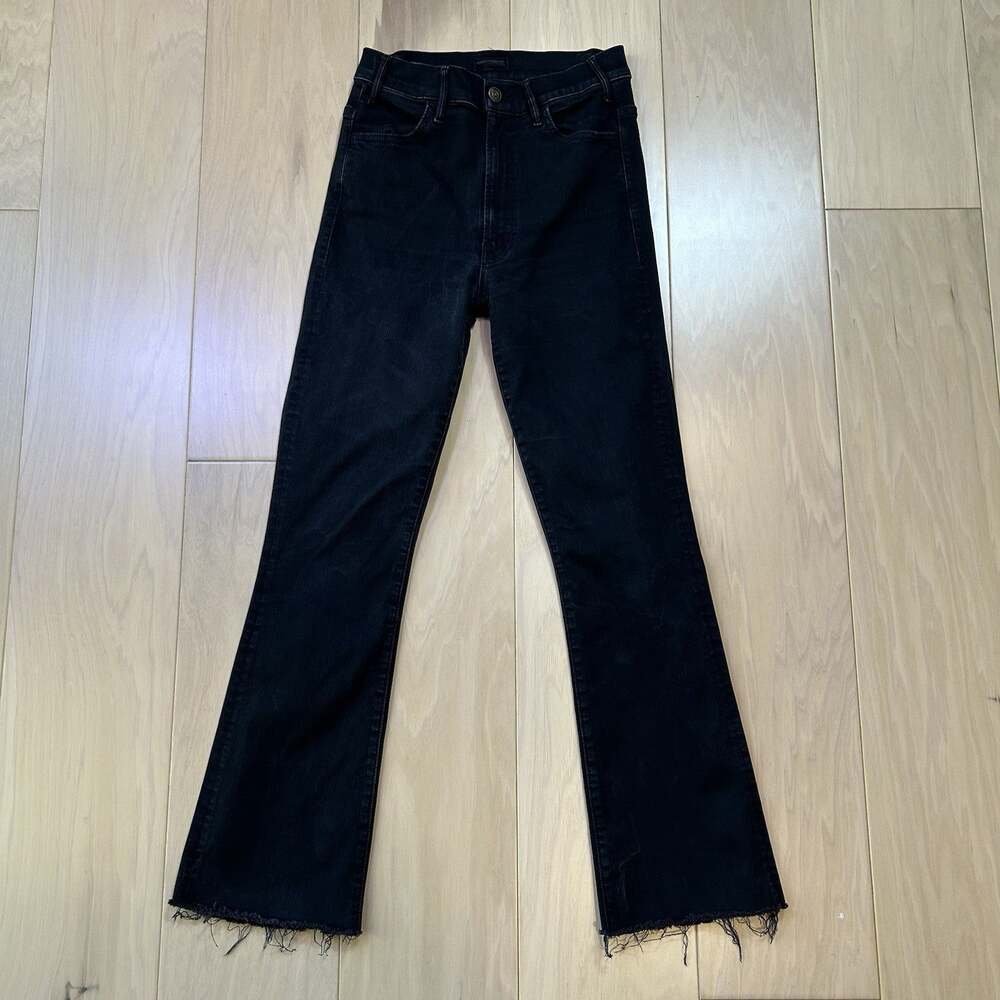 Mother The Hustler Ankle Fray In Not Guilty Black Jeans Women’s 26